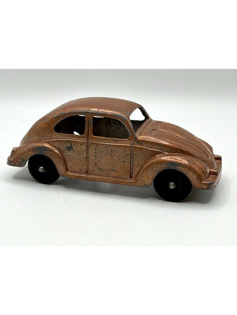 Vintage 1960s Tootsietoy Volkswagen VW Beetle Bug Copper Diecast Toy Car 3 Inch